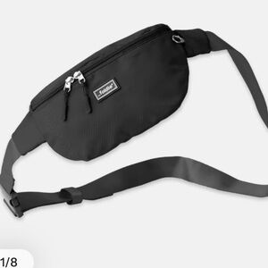 Foldie Black Nylon Belt Bag with Adjustable Strap